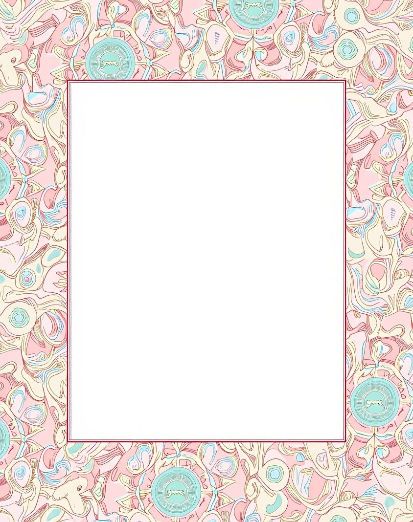 Whimsical Abstract Floral Pattern Design Rug