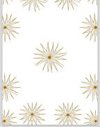 Golden Starburst Pattern Design Rug