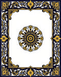Grand Floral Leaf Border Design Rug