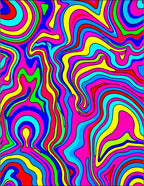 Psychedelic Swirls Abstract Design Rug