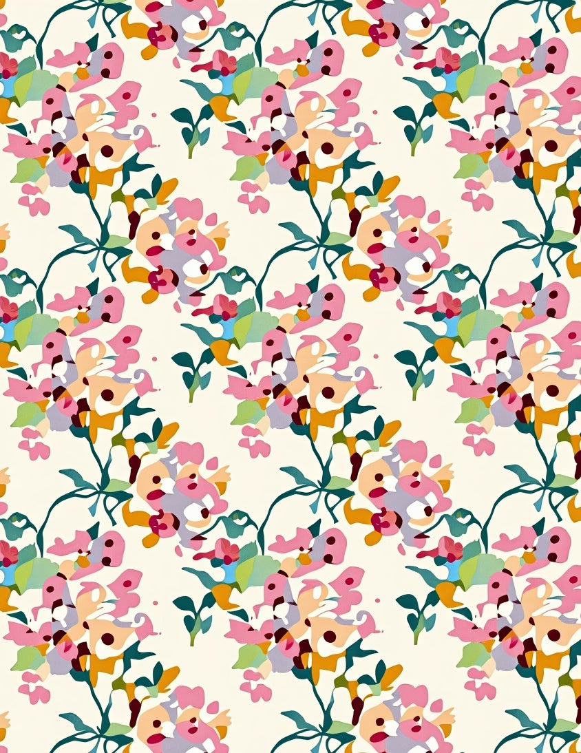 Artistic Blooming Floral Pattern Rug