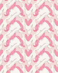 Abstract Pink Heart Flow Pattern Rug