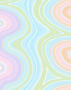 Soft Pastel Swirl Abstract Pattern Rug