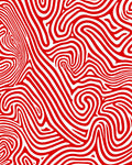 Bold Red Swirl Lines Rug