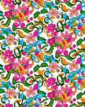 Whimsical Floral Swirl Pattern Rug