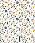 Whimsical Floral and Bee Playful Medallions Rug