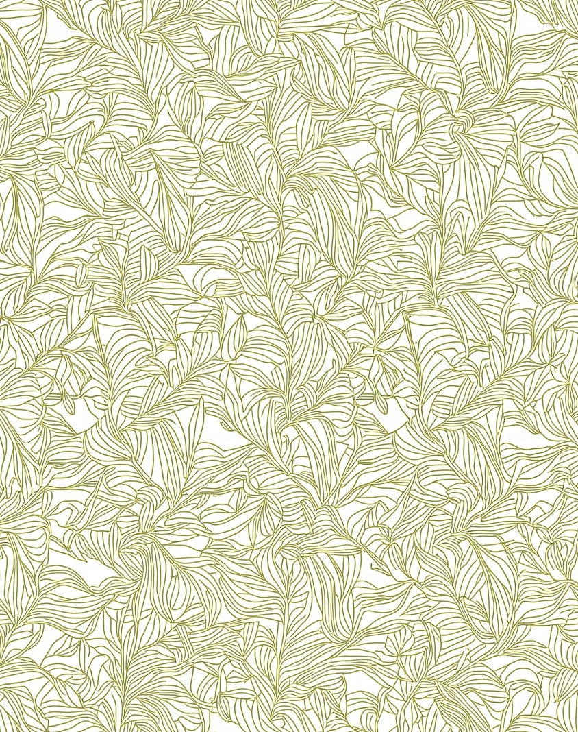 Golden Leaf Vein Pattern Rug