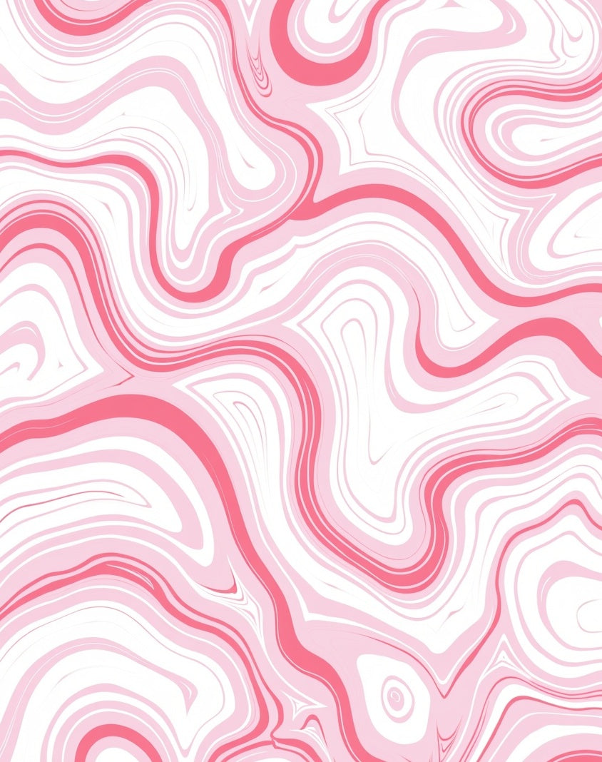 Abstract Pink Marble Swirl Pattern Rug