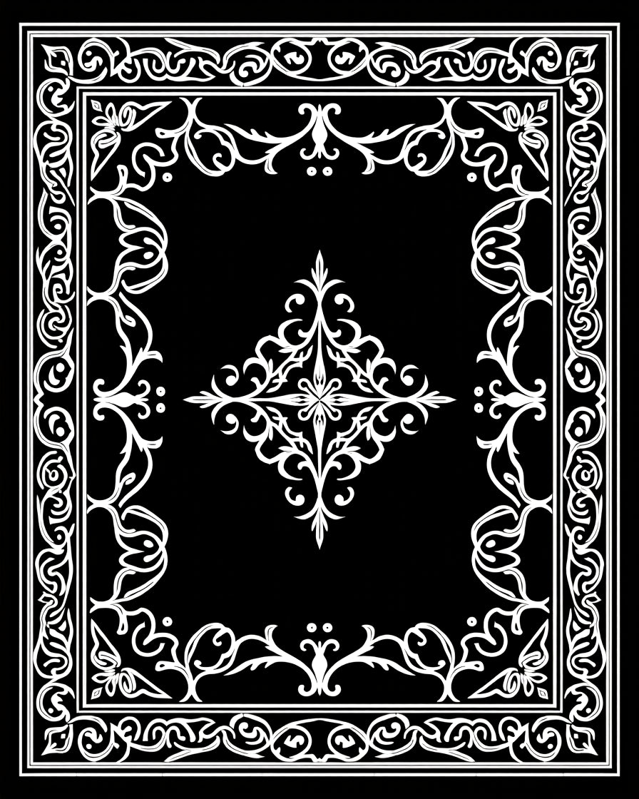 Classic White Acanthus Scroll Rug
