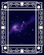 Celestial Nebula Art Deco Rug