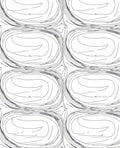 Abstract Swirl Contour Line Design Rug