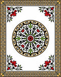 Intricate Floral Mandala Design Rug