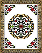 Intricate Floral Mandala Design Rug