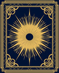 Golden Sun Burst Art Deco Rug