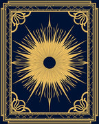 Golden Sun Burst Art Deco Rug