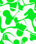 Bright Green Amorphous Organic Pattern Rug