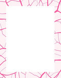 Pink Cracked Abstract Pattern Rug