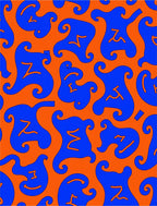 Abstract Blue Swirl Pattern Rug