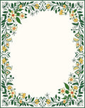 Whimsical Yellow Floral Vine Pattern Rug