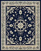 Ornate Floral Inlay Design Rug
