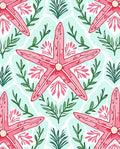 Pink Starfish Coral Pattern Rug