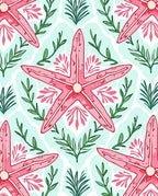 Pink Starfish Coral Pattern Rug