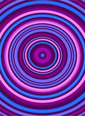 Concentric Rings Vibrant Palette Rug
