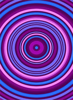 Concentric Rings Vibrant Palette Rug