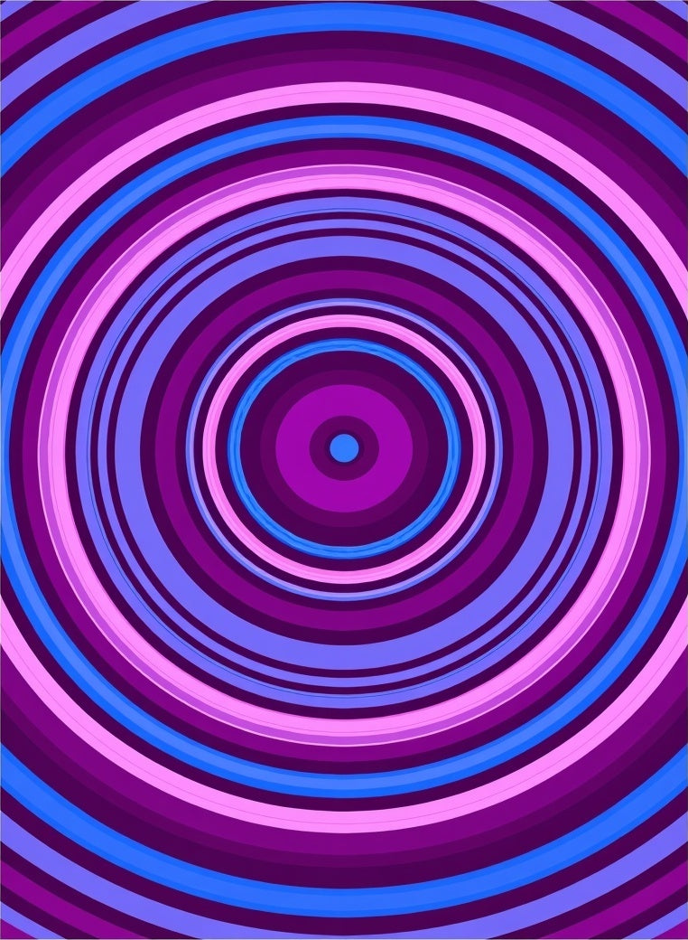 Concentric Rings Vibrant Palette Rug