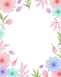 Pastel Floral Botanical Arrangement Rug