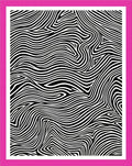 Bold Black White Wavy Stripes Rug