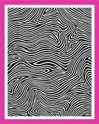 Bold Black White Wavy Stripes Rug