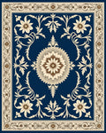 Elegant Floral Vintage Cream Border Rug