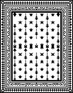 Tribal Tree Star Pattern Runner Rug