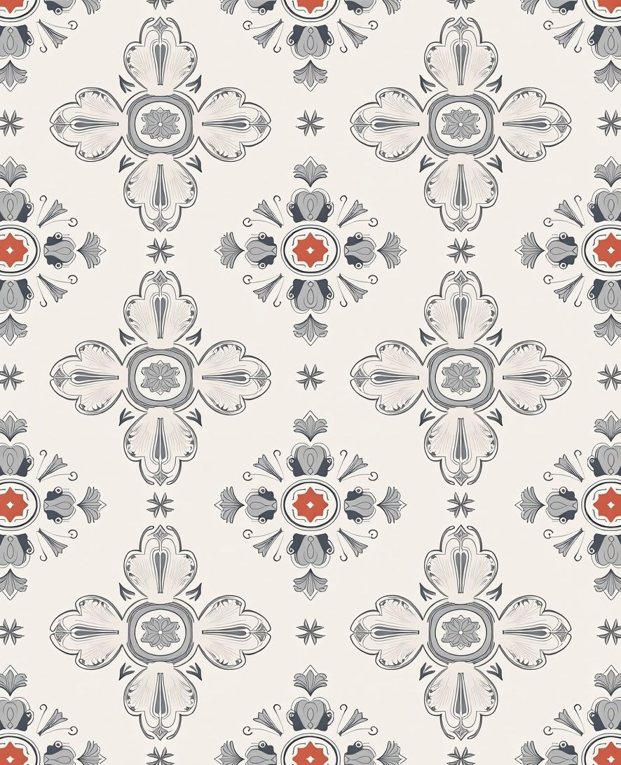 Vintage Floral Medallion Pattern Rug
