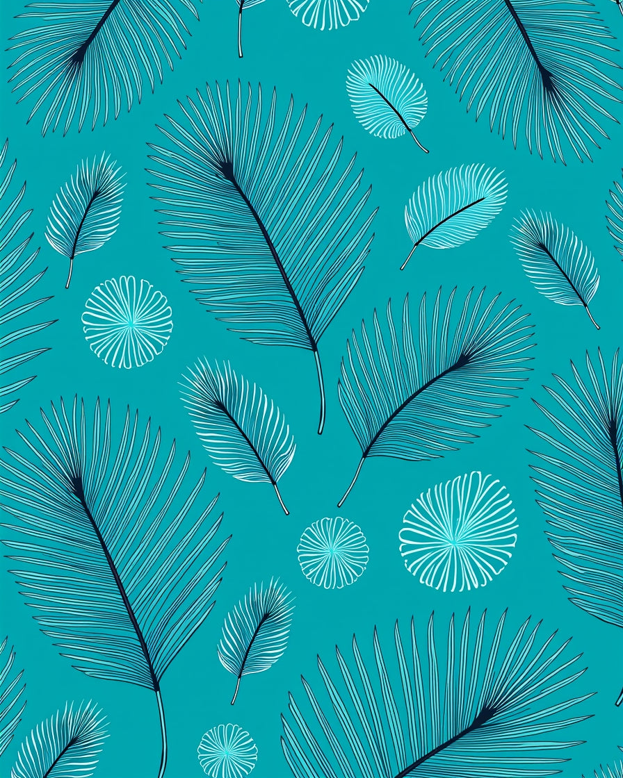 Tropical Leaf Bloom Pattern Rug