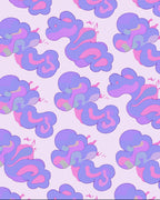 Pastel Swirls Organic Pattern Rug