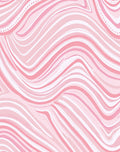 Pink Gentle Wavy Striped Design Rug