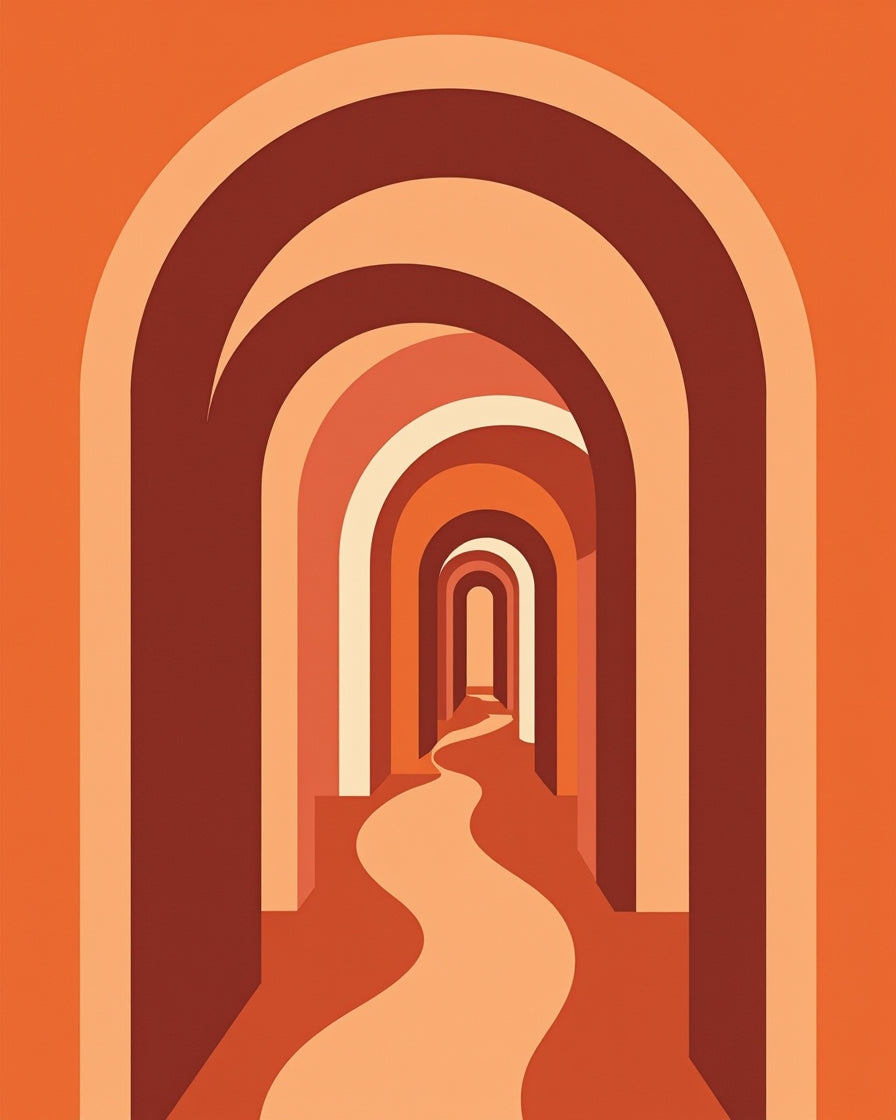 Archway Pathway Warm Tone Rug