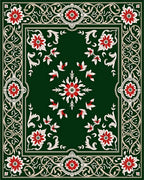 Ornate Floral Border Design Rug