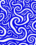 Vibrant Blue Swirl Pattern Rug