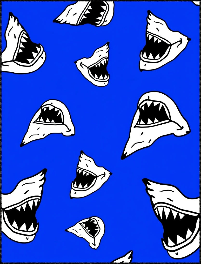 Shark Mouth Patterned Design Rug