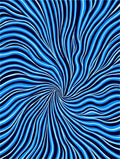 Vortex Blue Striped Optical Art Rug