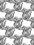 Abstract Line Swirls Pattern Rug