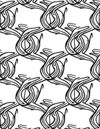 Abstract Line Swirls Pattern Rug