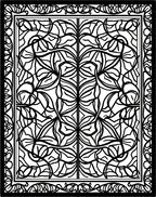 Intricate Leaf Scroll Patterned Design Rug