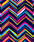 Vibrant Zigzag Brushstroke Pattern Rug