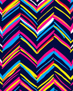 Vibrant Zigzag Brushstroke Pattern Rug