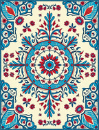 Mandala Inspired Floral Pattern Rug