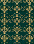 Art Nouveau Fan Pattern Rug